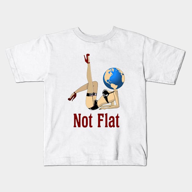 Not Flat Kids T-Shirt by Carnero